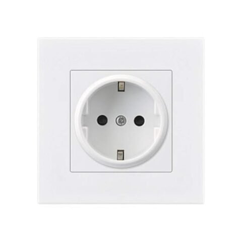 Mayata 1pcs Wall Panel Power Socket Plug Grounded 16A French Standard Electrical Outlet 86mm 86mm