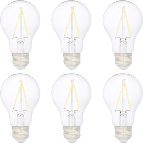 Amazon Basics A19 LED Light Bulbs 40 Watt Equivalent, Daylight White(5000K), Energy Efficient 3.5W, Non-Dimmable, 10,000 Hour Lifetime, 6 Count (Pack of 1)