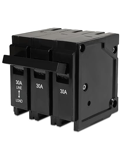 Q330 3-Pole 30-Amp Circuit Breaker, 30 AMP Breaker Fit for Siemens PL and ES Series Load Centers, 120/240V, Plug-in