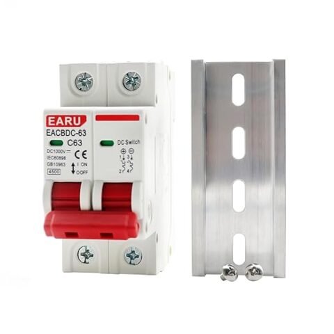 DC 1000V Solar Mini Circuit Breaker Overload Protection Switch 6A/10A/16A/20A/25A/32A/40A/50A/63A 2P DC1000V Photovoltaic MCB PV (63A)