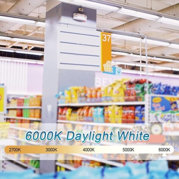 4 Pack T8 LED Bulbs 4 Foot, 24W 3000LM, 6000K Daylight, Ballast Bypass, Dual Ended Powered Type B Light Bulbs, LED Fluorescent Tube Replacement T8 T12, Non-dimmable - Image 4