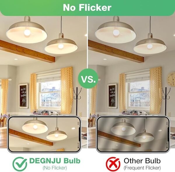 A19 LED Light Bulbs, 60 Watt Equivalent LED Bulbs, Soft White 2700K, 800 Lumens, E26 Standard Base, Non-Dimmable, 8W Warm White LED Bulbs for Bedroom Living Room, 3 Pack - Image 5