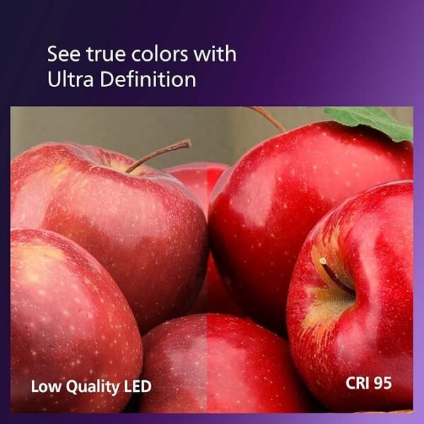Philips LED 60W A19 4-Pack Ultra Definition Daylight (5000K) 800 Lumen (8W = 60W) Dimmable Frosted Flicker-Free Light Bulbs - Image 4