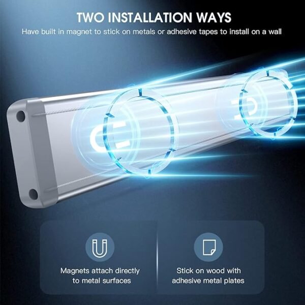 10inch Under Cabinet Lighting, 2 Pack Rechargeable Motion Sensor Light Indoor, 5 Levels Dimmable Magnetic Closet Lights, Wireless Under Counter Lights for Kitchen, Stairs - Image 6