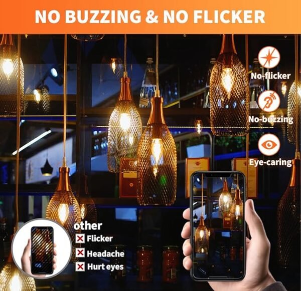 ALAMPEVER E26 LED Bulb 60W,Chandelier Light Bulbs 2700K Soft White,CA11 Candelabra LED Bulbs,450LM (12) - Image 4