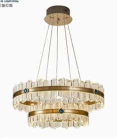 Ocean Lighting 2 Rings Wholesale Nordic Light Crystal Chandeliers for Home