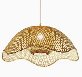 Retro Chinese Style Wove Bamboo Hanging Lamp Natural Decor Chandelier