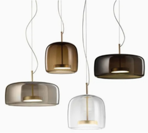 Contemporary Brass Glass Pendant Lamp for Stylish Interior Spaces