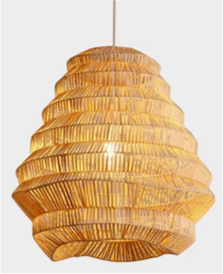 Rattan Chandelier Natural Wicker Handwork Tea Room Indoor Decor Pendant Light