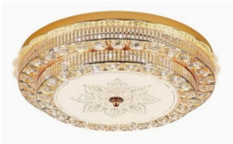Modern Light Luxury Crystal Main Light Three-Color Ceiling Light